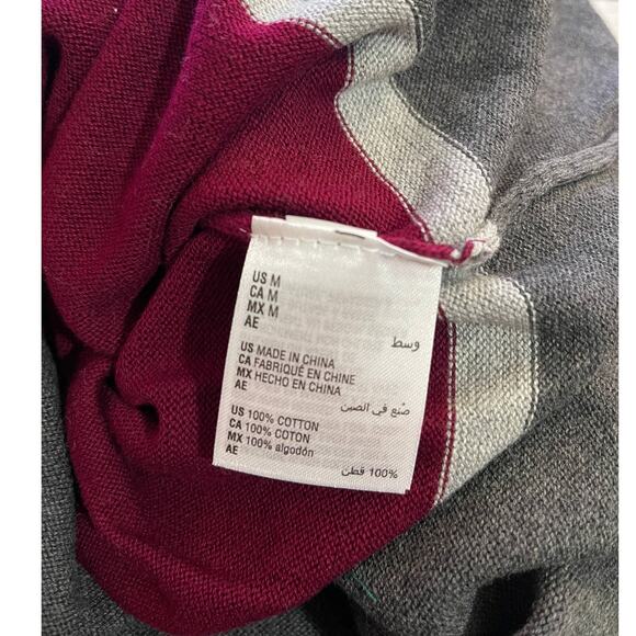 Karen Scott Womens Striped Color Block Long Sleeve Sweater Medium NEW Pinks Gray - Picture 7 of 10